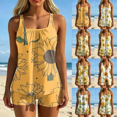 Women's Printed Split Swimsuit Sport Swimsuit Two-Piece Set