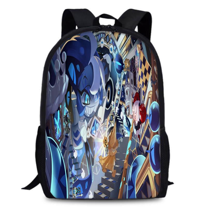 Cookie Kingdom Run School Backpack Oxford Fabric Curved Straps For Kids Unisex