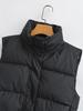 2024 Autumn/Winter Women's Stand-Up Collar Cotton Vest
