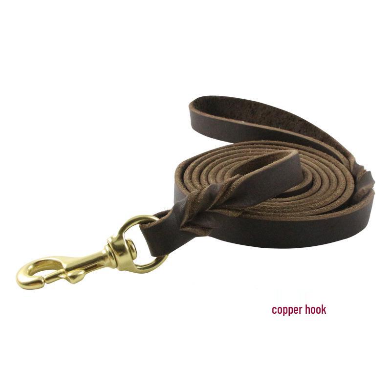 Přizpůsovatelné vodítko z hovězí kůže s logem - Řetěz/lano pro psa německého ovčáka