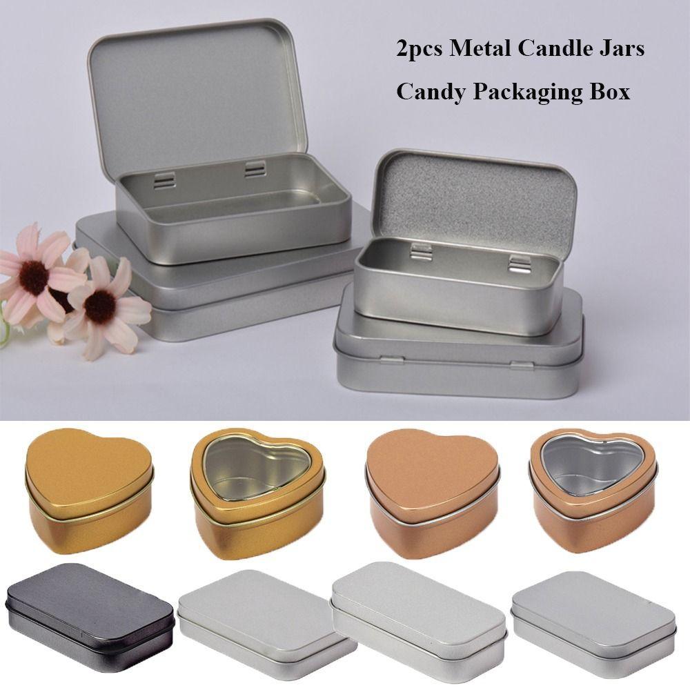 1Pc Refillable Tea Cans Metal Box Aluminum Tin Jar Nail Candle Cosmetic Container Candy Packaging Lid Storage Box for Cream Balm