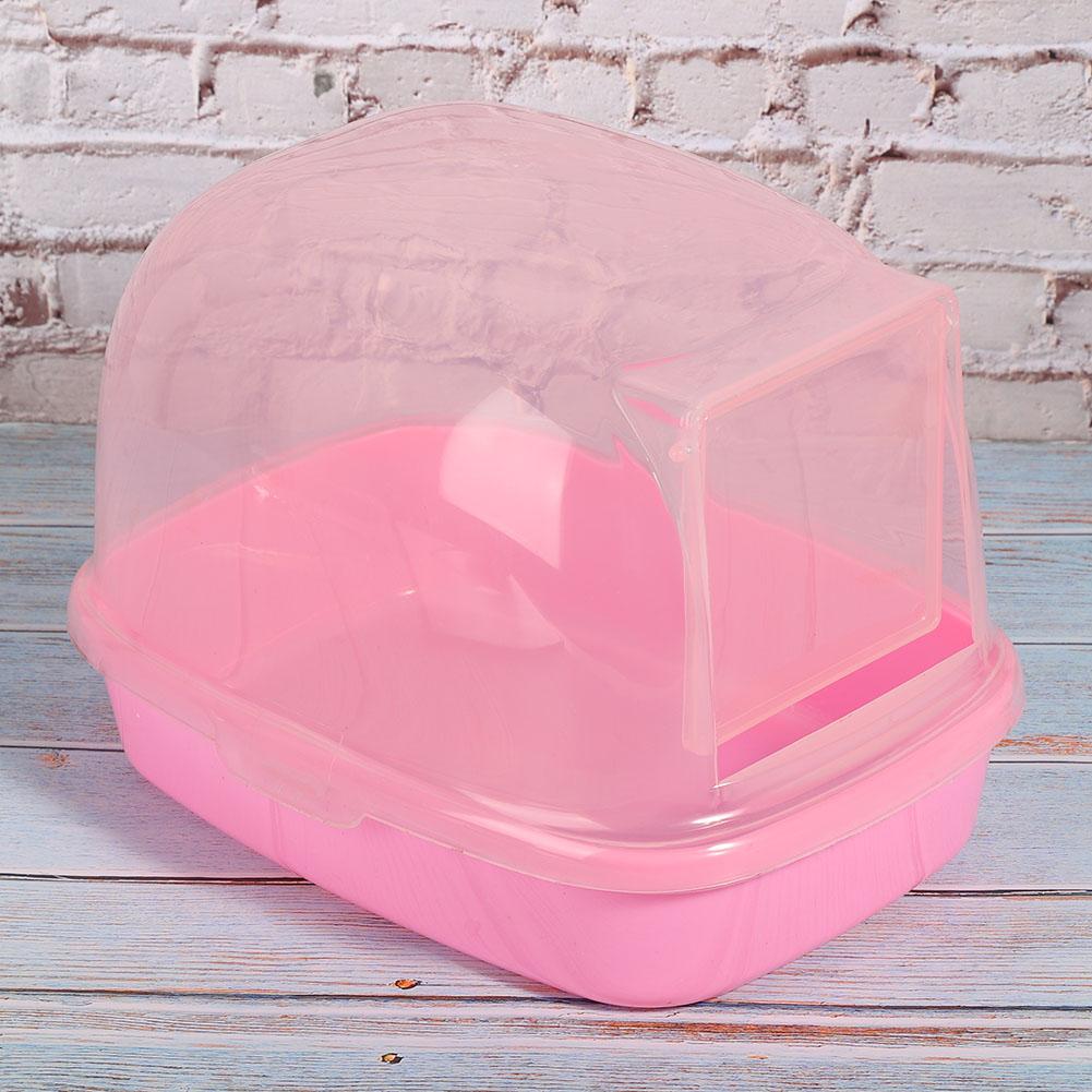 Hamster Automatic Door Open Close Bathtub Small Pet Cleaning Bathroom House  (Pink)