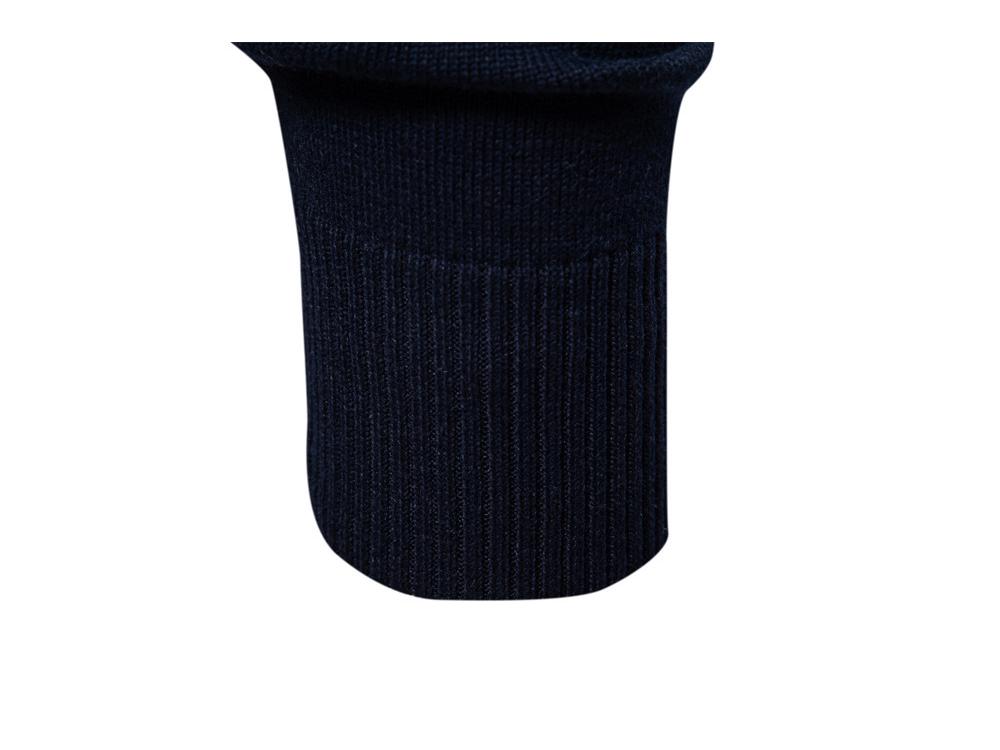 2024 Men's Pure Cotton Stand Collar Zipper Sweater - Half-Slim Solid Color Knitwear