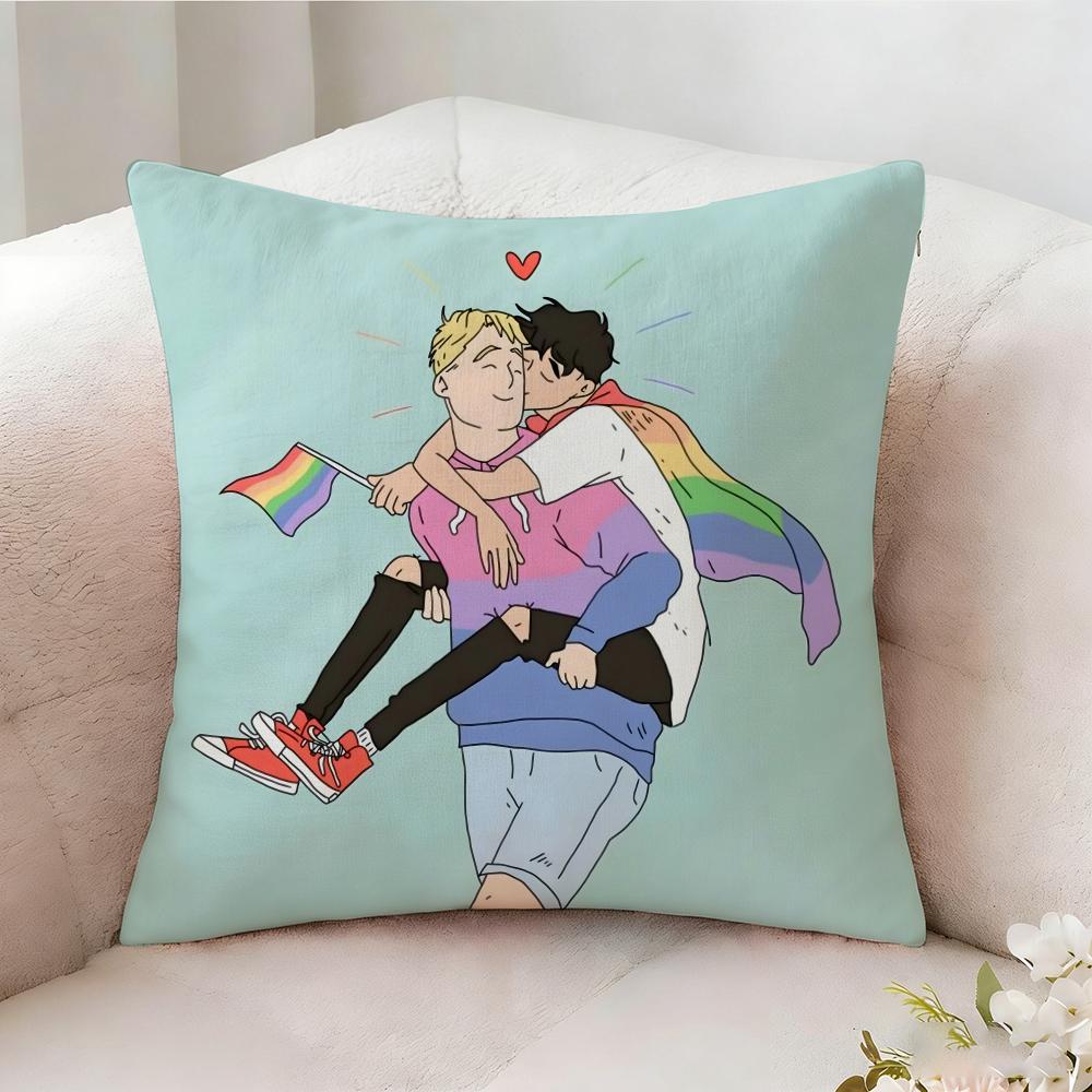 H-Heartstopper Anime Pillow Case Pillowcase, Double-Sided Printed, Sofa Cushion, Bedroom Headboard Pillow