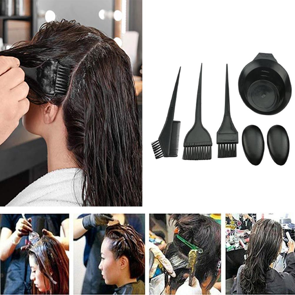 9Pcs Hair Dye Coloring Kit Hair Tinting Bowl Dye Brush Ear Cover Gloves Hair Coloring Cape For