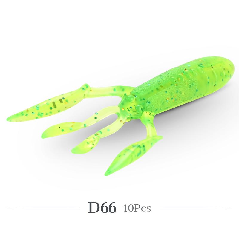 MEREDITH Soft Lure Glide Camaron 94mm 8.4g 10pcs Shrimp Antennae Double Legs Bass Pike JXSC05