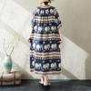 Maneca scurta Plus size bumbac vintage animal print nou in rochii pentru femei rochie lejera lunga de vara