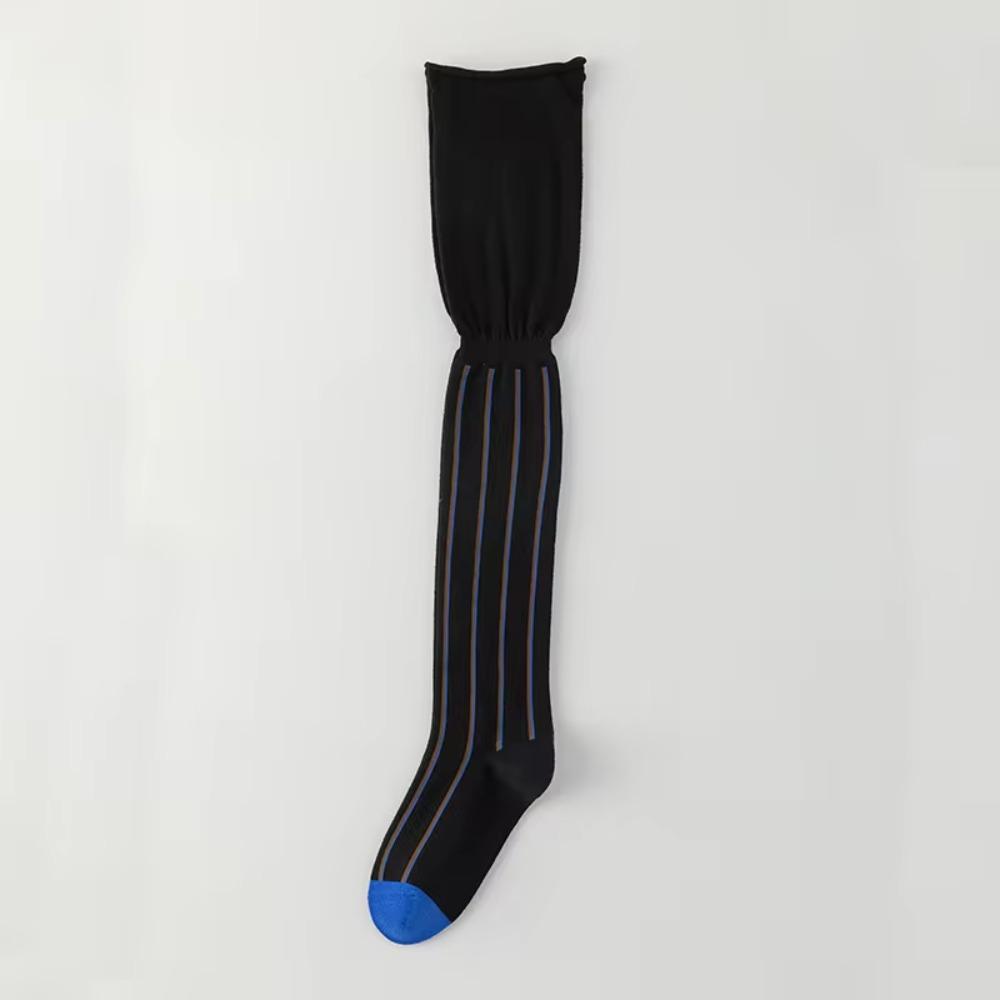Tall Thigh High Socks Vertical Stripes High Socks Trendy Over Knee Stockings  Women