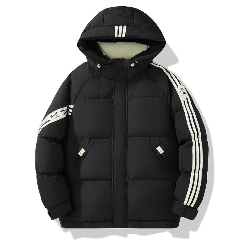 Winter Neue Daunenjacke Zwei Offene Drei Bars Modetrend Öffentliche Version Entendaunen Trend Brotjacke