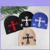 Knitted Hat For Men Women With Cross Pattern And Acrylic Material For Streetwear Style