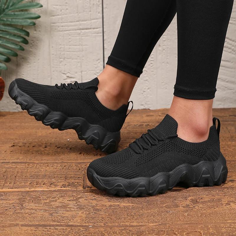 Female Designer Shoes Comfortable Mesh Breathable Minimalist Walking Shoes Outdoor Casual N Slip Women Sneakers Platform Shoes