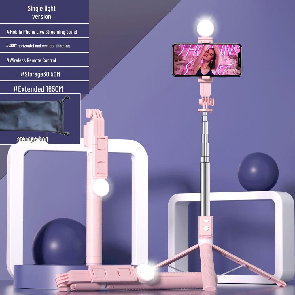 Tragbarer Bodenständer-Selfie-Stick & Stativ für Outdoor-Live-Übertragung