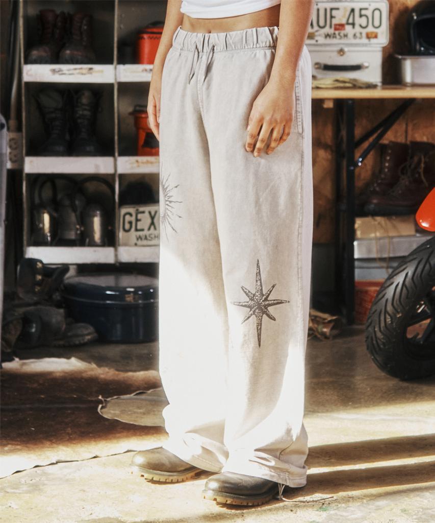THEVINYLHOUSE Rodeo Washed Sweat Pants Beige