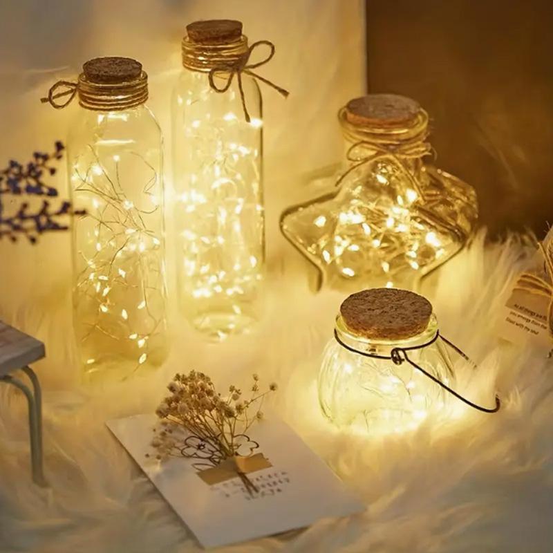 10Pack Fairy Light String Led Copper Wire String Light 2m/1m Battery Powered Decorations Lights For Bedroom Garden Party Decor