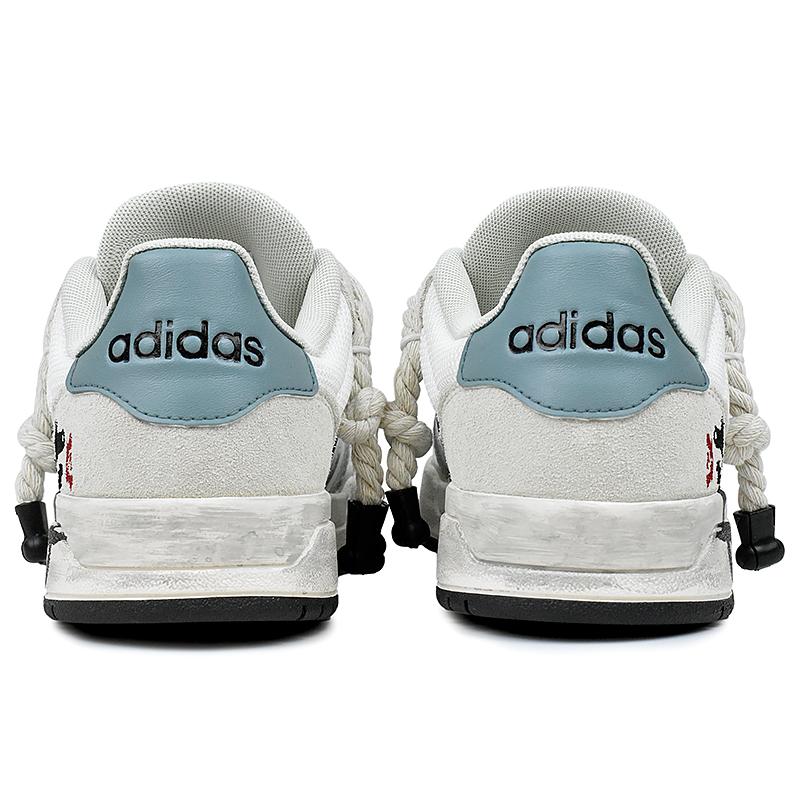 Adidas Neo Entrap Slip Resistant Abrasion Resistant Low top Skateboard Shoes Unisex White Cyan JI2546(Team1676-)