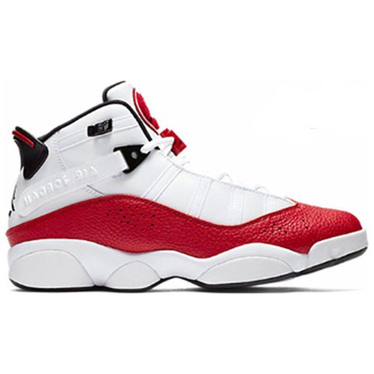Jordan 6 Anillos Blanco Rojo Universitario 322992-120