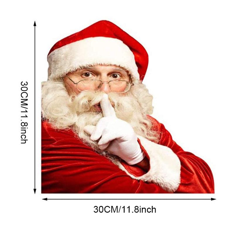 New Santa Claus vinyl car sticker, window single transparent glass sticker, personalized and creative sticker