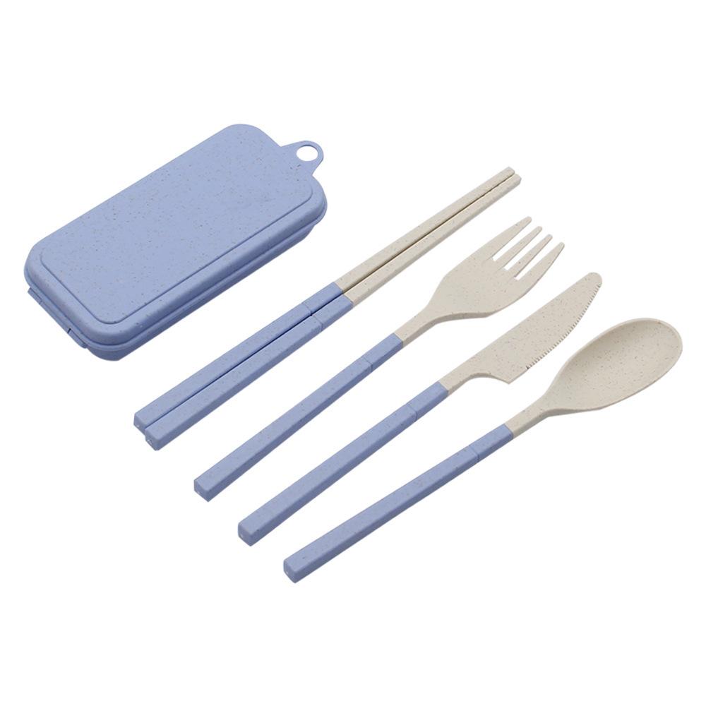 Portable Detachable Knife, Fork, Spoon and Chopsticks Set 4 Pieces Travel Folding Cutlery Picnic Cutlery Set Camping Cutlery Set