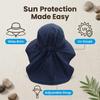 Women's Foldable Outdoor Sun Fishing Hat & Shawl for Summer Mountaineering