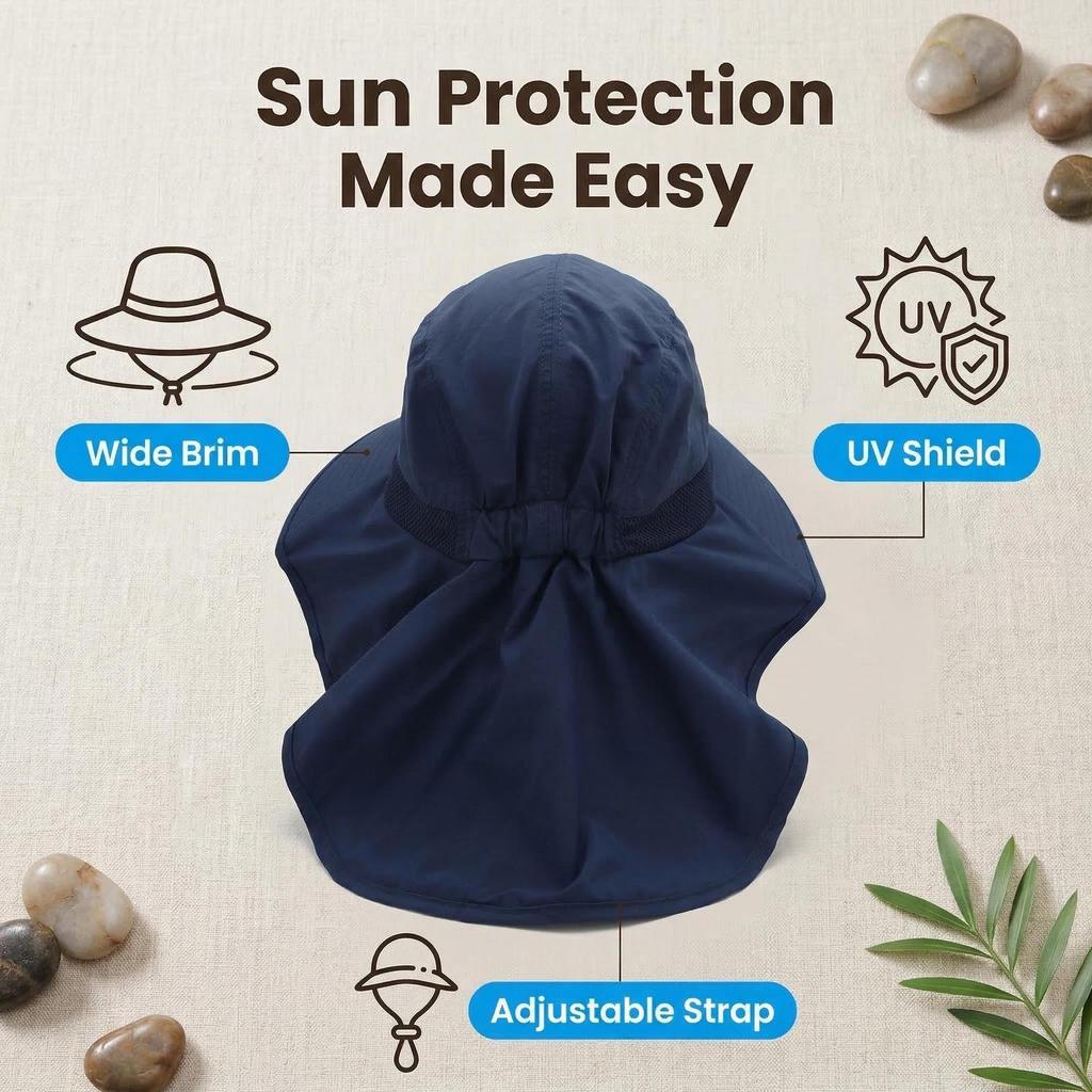 Women's Foldable Outdoor Sun Fishing Hat & Shawl for Summer Mountaineering