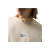 Reebok Fashion Retro Loose Simple Casual Versatile Round Neck Breathable Long Sleeve T-Shirt Unisex Tops Beige 24FRM503UGM1