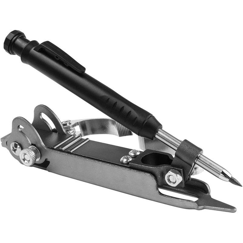 AB34-Deep Hole Punching Scribing Tool With Multifunctional Pencil Woodworking Scribe Gauge Scriber Line Maker Measuring Device