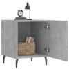 VidaXL Tables de chevet 2 pcs gris béton 40x40x50 cm bois d’ingénierie 827605