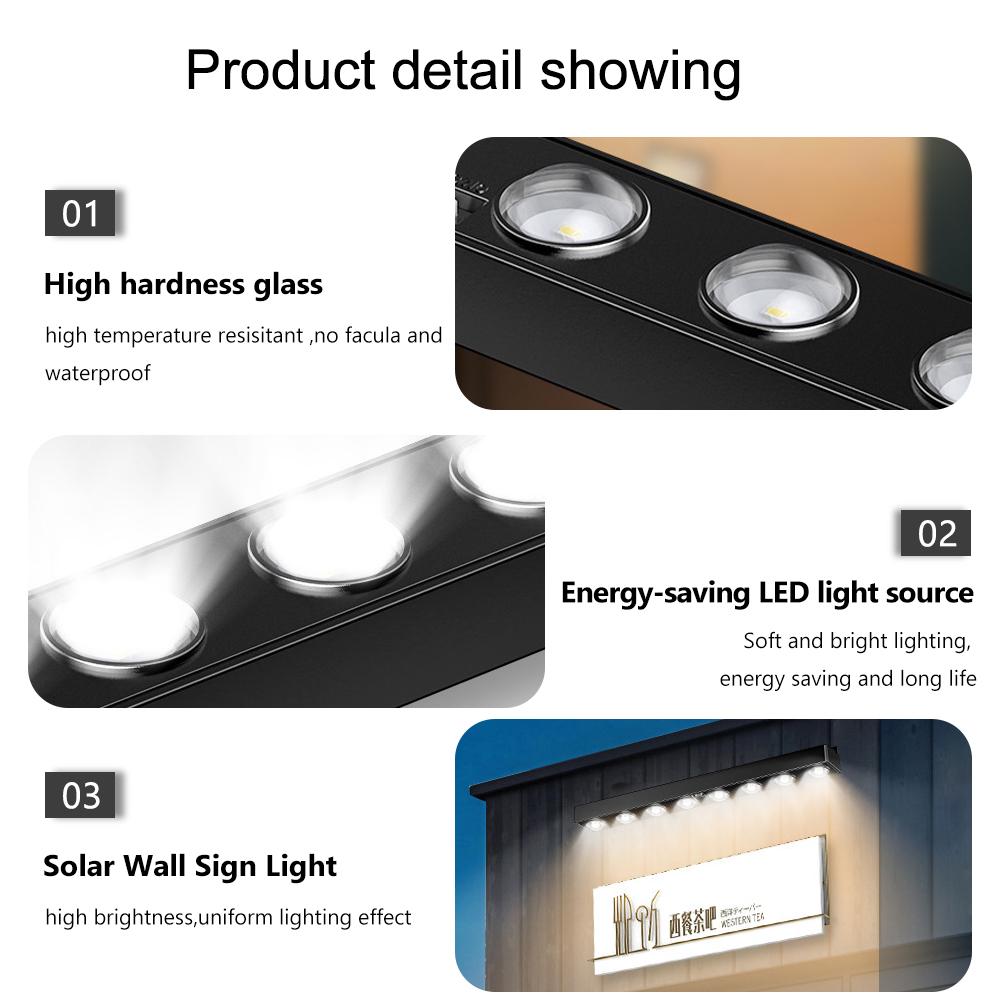 Outdoor LED Solar Wall Sign Light Garden Landscape Light 4/6/8 LED Waterproof Bright Solar Address Lights Waterproof Yard Street