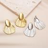 Exquisite Irregular Leaves Texture Flowers Dangle Earring for Earring Luxury Creative Polygonal Geometric Jewelry Girl Gift