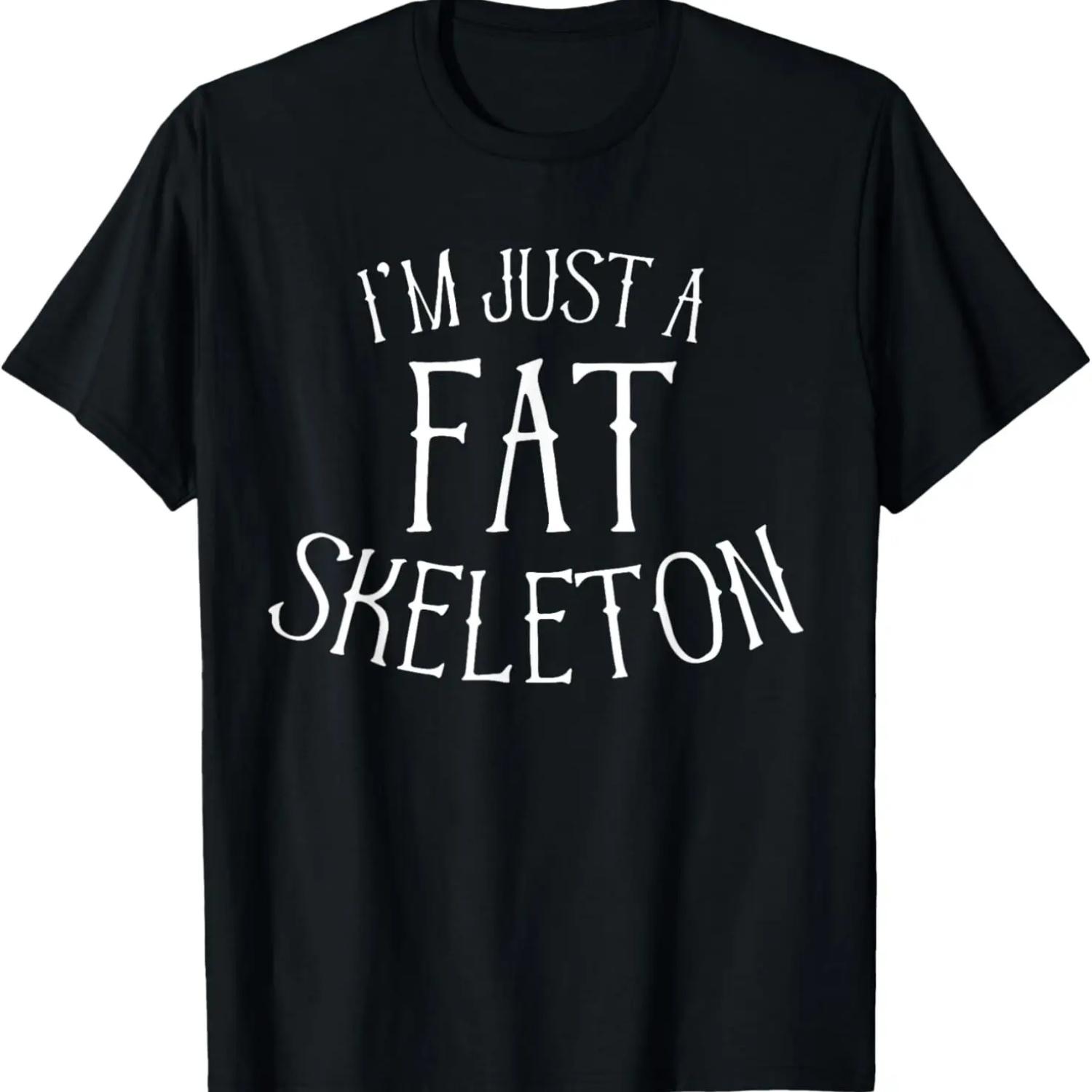 

Funny Halloween Fat Person Skeleton Costume Dad Men T-Shirt XXXXXL чорний