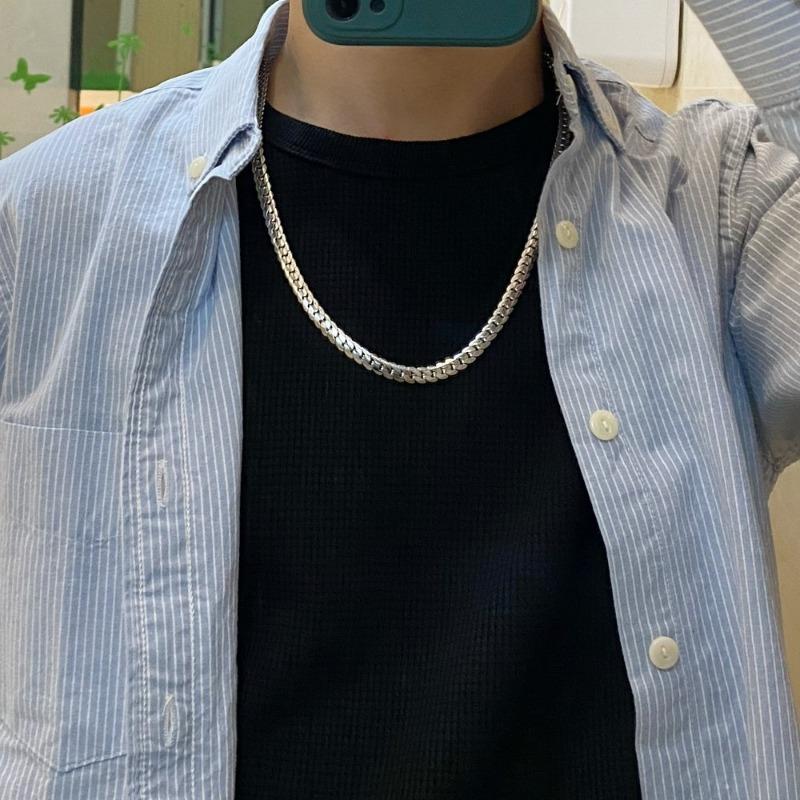 Вышитая цепочка-кубинка - Простая, Элегантная, Изысканная, Необычный дизайн - Легкая Люксовая Мужская Цепочка-Воротник 6mm*50
