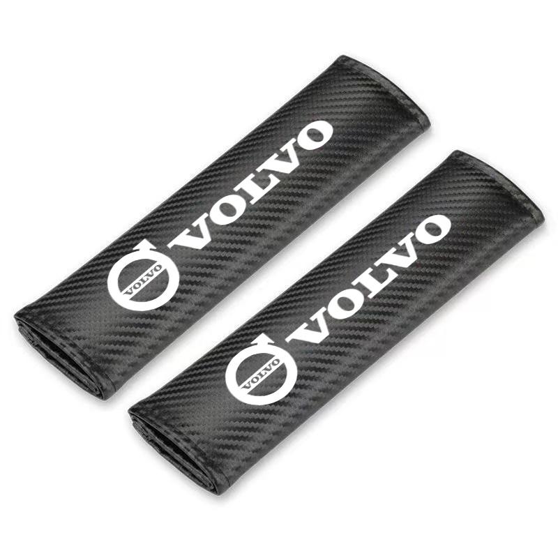 xvrsc3 2Pcs Carbon Fiber Car Seat Belt Protection Shoulder Strap Cover For Volvo V60 V40 XC90 S60 XC60 V50 V70 S90 XC40 S80 T6 V90 EX30