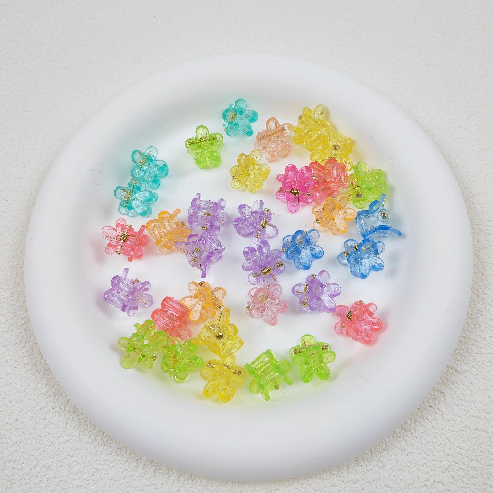 

50 шт. Мини прозрачные разноцветные заколки-крабики в виде бабочек Мини-заколки для волос Заколки для волос Аксессуары для волос для девочек и женщин Головные уборы