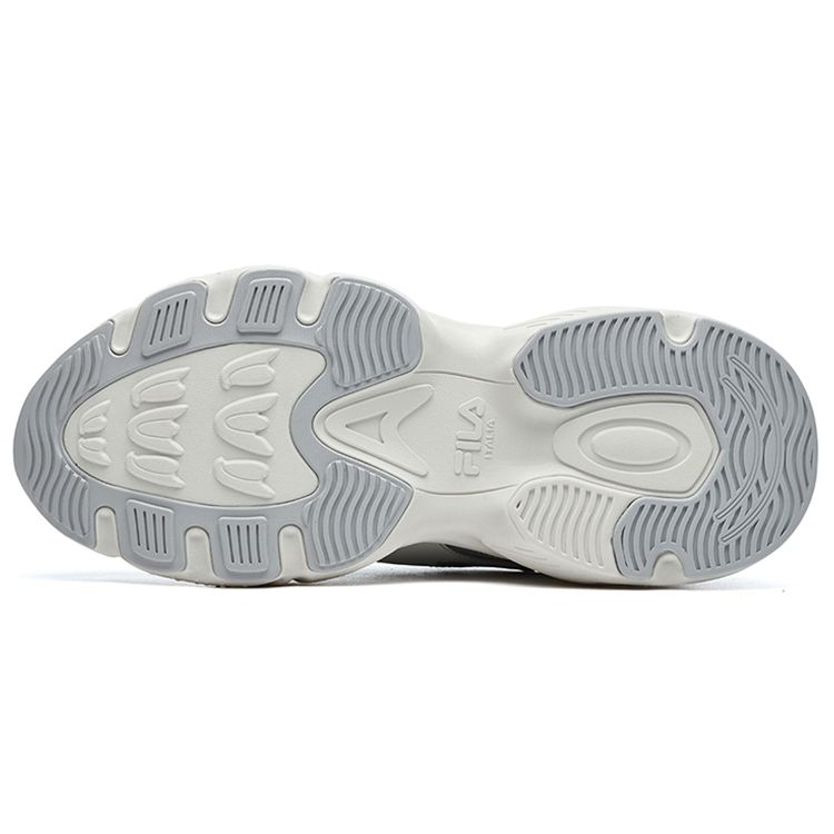 Fila Mesh Fabric Synthetic Leather Comfortable Low-Top Casual Shoes Men Sneakers White Gray F12M226118FSA