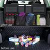 Universal Car Trunk Organizer Adjustable Backseat Storage Bag Net High Capacity Multi-use Oxford Automobile Seat Back Organizers