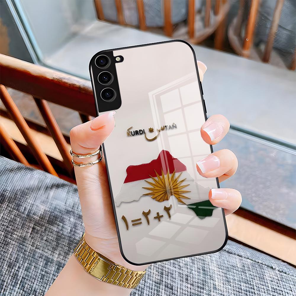 Kurdistan Flag Phone Case For Samsung S26 S25 Plus S20 S20 Plus S22 Ultra S23 FE S21 Plus S21 Ultra Glass Cover