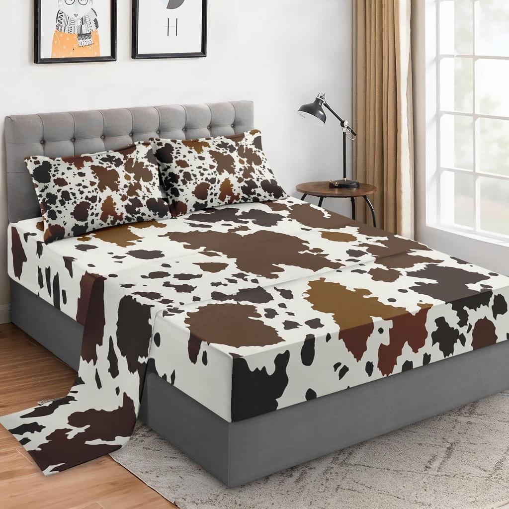 Wild Forest Animal Pattern Sheet Four-Piece Bedding Set Bedroom Dormitory Bedding Decoration
