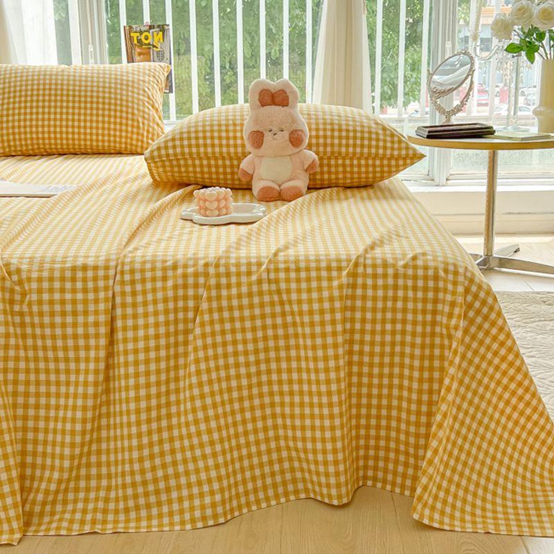 New Minimalist Striped Bed Sheet, Ins Cream Style Soft Bedding for Single Dormitory & Tatami Home Use