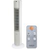 YAMAZEN Tower Fan Slim Living Room Fan Remote Control Oscillation Timer 3-Speed Rhythm Mode White Gray ASR-X78 WG