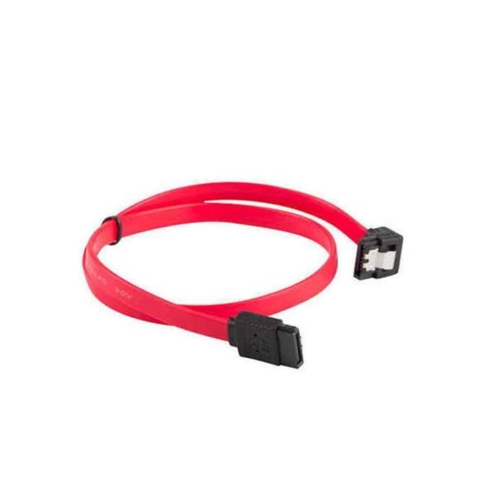 Câble SATA III - Lanberg - CA-SASA-13CU-0050-R - 0,5 m - Rouge - SATA 6 Gb/s