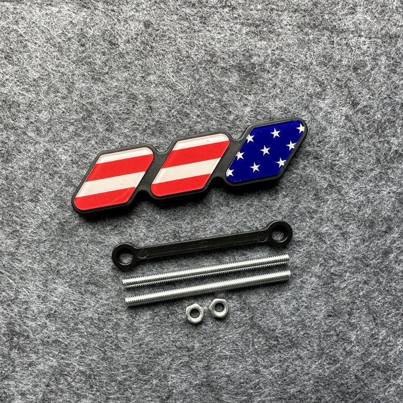 Tricolor Mesh Grille Badge for Toyota Tacoma, 4Runner, Tundra - Modified Car Sticker Badge