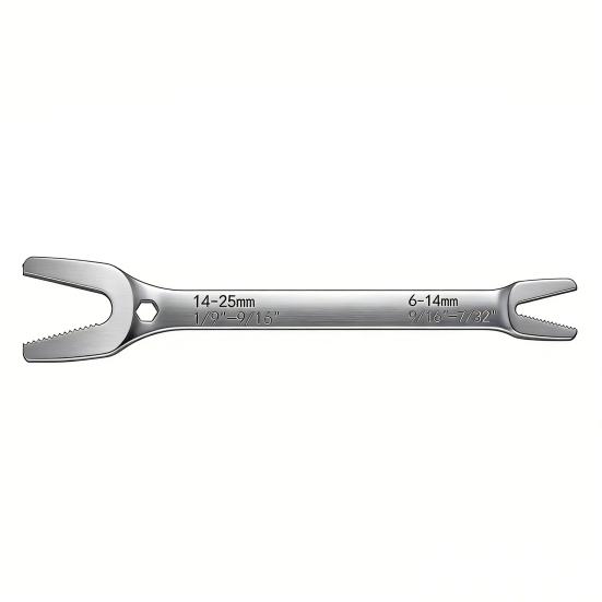 Universal Double Ended Wrench Automotive Bicycle Maintenance Plumbing Wrench 8-22mm Self-Tightening Adjustable Spanner