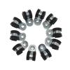 10Pcs High quality Useful Electrical Fittings Metal Pipe Mounting Fix Rubber Lined P Clips Cable Fasteners Wiring Hose Clamp