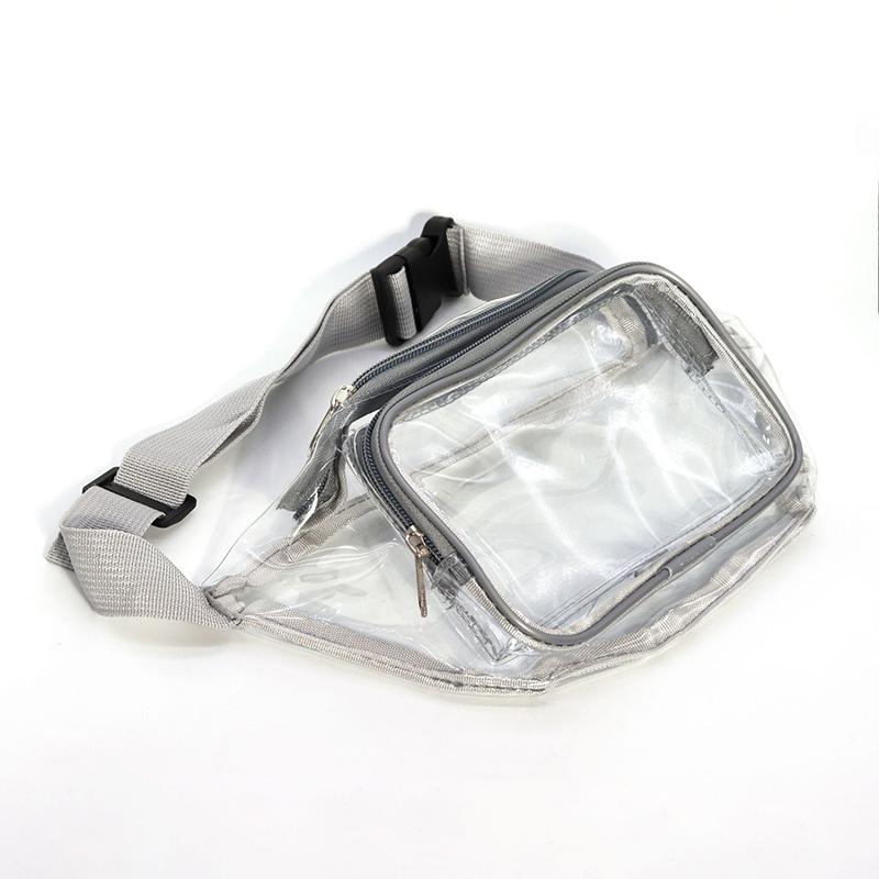 Fashion Clear Pvc Crossbody Bag Stadium Approved Waist Pack For Women Men Festival Sports Casual Style