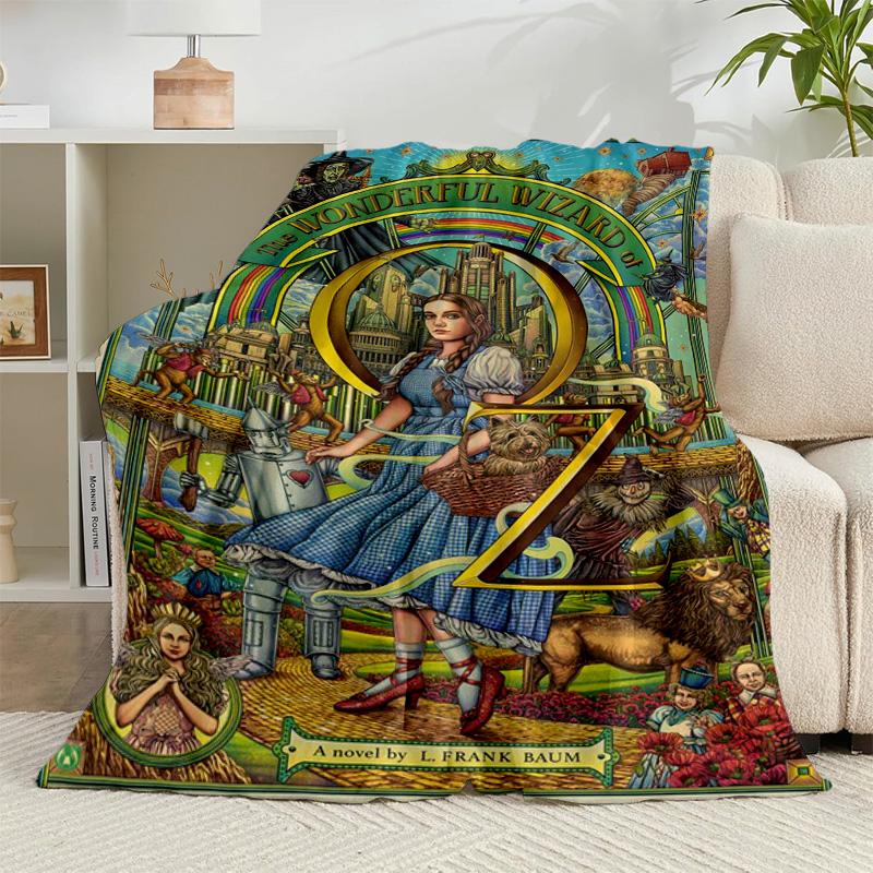 1PC Wonderful Wizard Adventure Flannel Blanket Gift, Suitable for Both Men And Women, Soft Ideal for Beds And Sofa, Birthday Or Christmas Gift