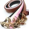 Lady Belt Elegant Skinny Waist Belt for Dress Skinny Belt Butterfly Buckle