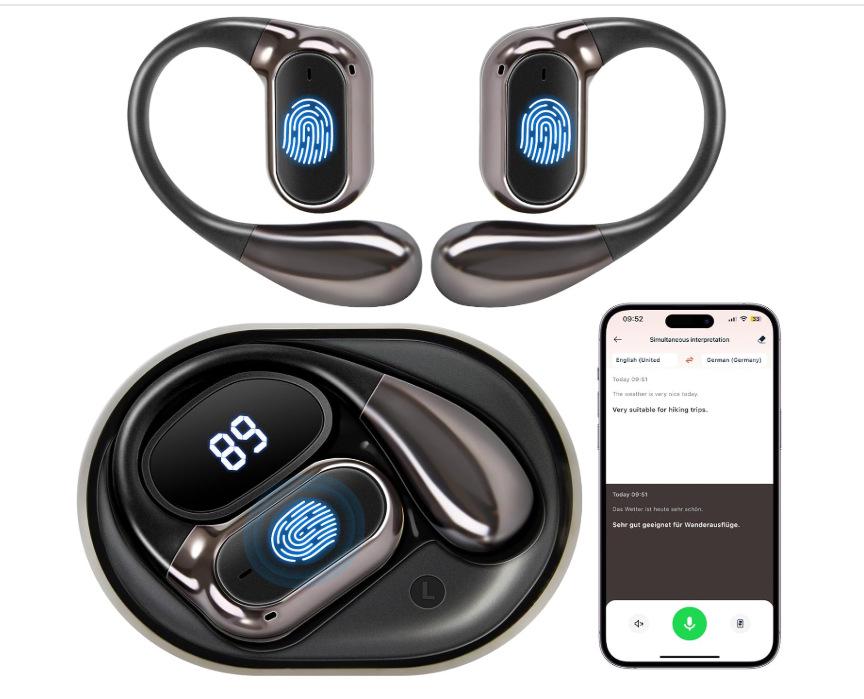 

AI-Powered Open-Ear Bluetooth Earphones with Simultaneous Interpretation