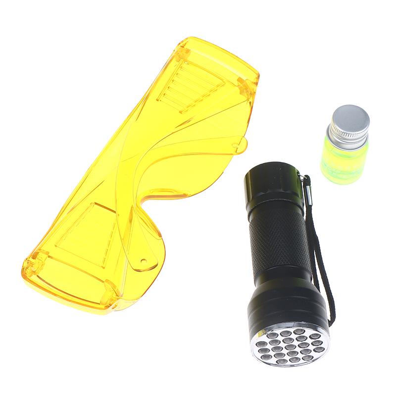 Car Air Conditioning Repair Kit Fluorescent Leak Detection Tool Auto Ac Diagnostic Leakage Tester Refrigerators Detector Uv Dye