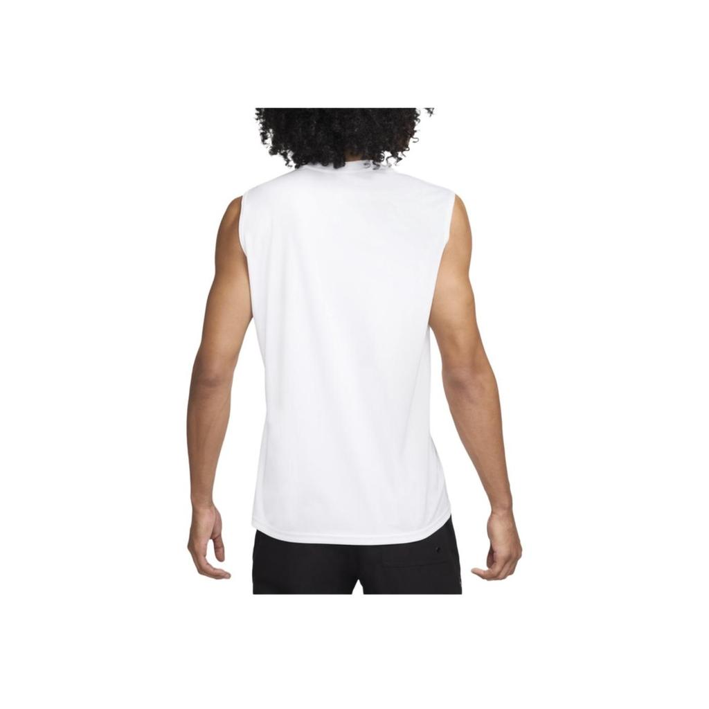 Nike Swim Essential Soft Knit Training Sun Protection Quick-Dry Lightweight Comfortable Casual Sleeveless Vest Men Tops White Black DM3762-100