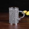 Crystal Glass Coffee Cup with Handle Double Layer Heat Insulation Water Tumblers Drinking Cups Wine Glasses Teas Cups